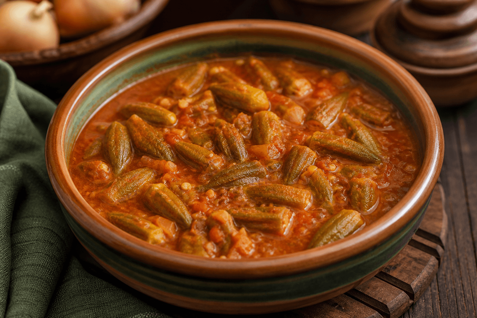 Plain Okra — طاجن بامية سادة