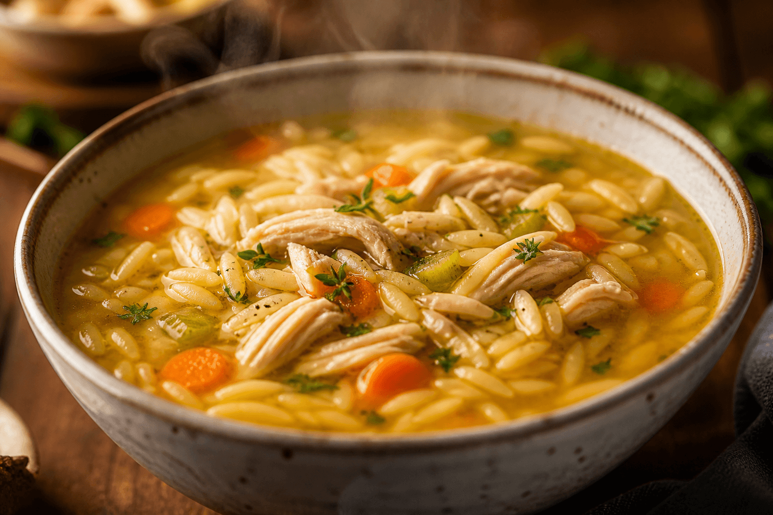 Chicken Orzo Soup — شوربة لسان العصفور